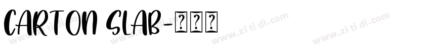 Carton Slab字体转换